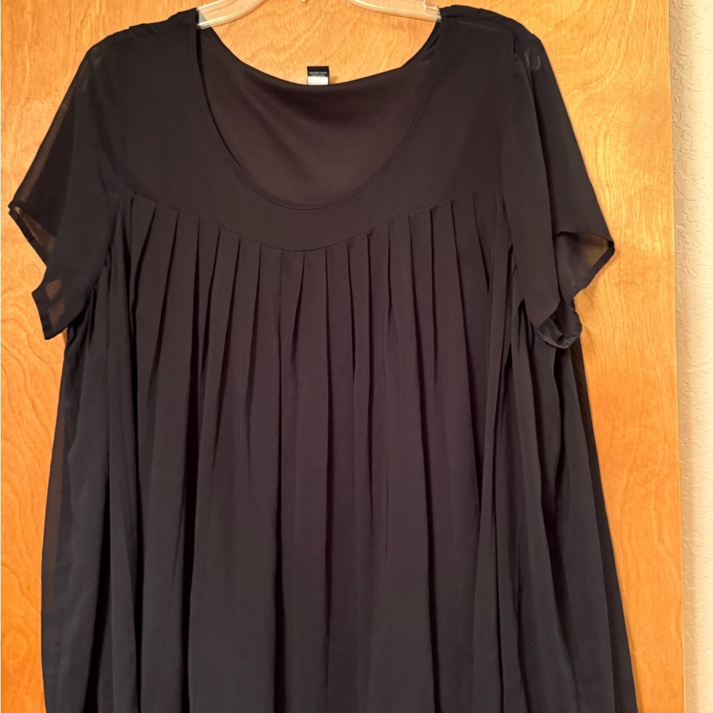 Torrid Black Pleated Blouse